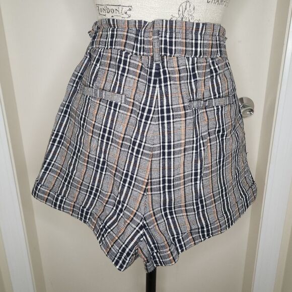 Eclectic Plaid Paperbag Shorts - Picture 2 of 5